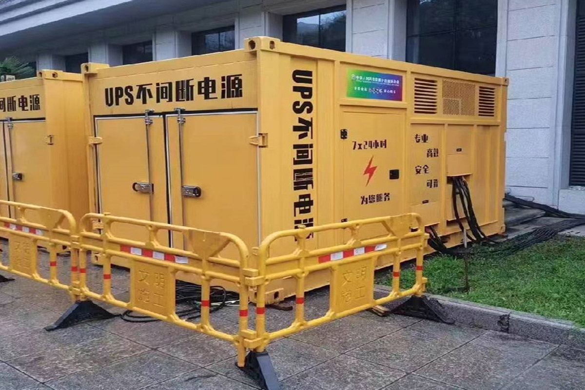 天心发电机租赁施工现场
