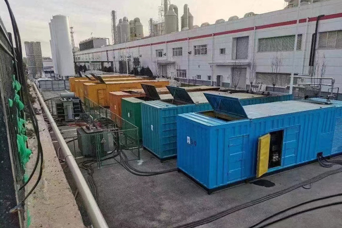 天心发电机租赁施工现场